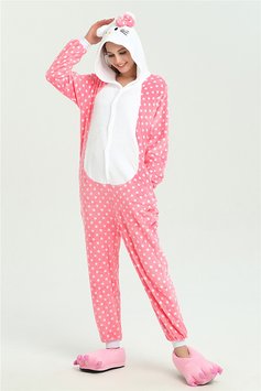 Пижама кигуруми Jamboo Китти Hello Kitty в горошек S (145-155 см) J400090 фото