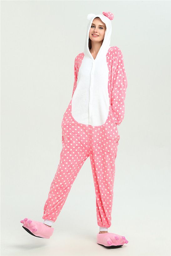 Пижама кигуруми Jamboo Китти Hello Kitty в горошек S (145-155 см) J400090 фото