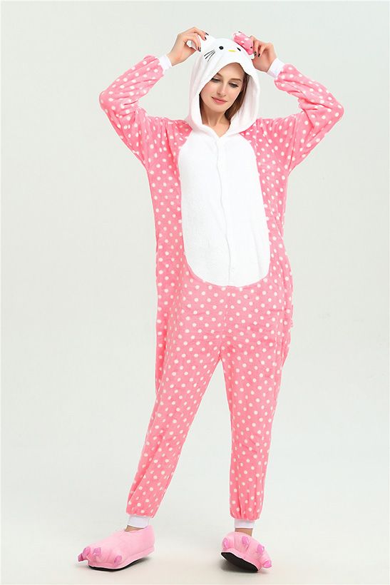 Пижама кигуруми Jamboo Китти Hello Kitty в горошек S (145-155 см) J400090 фото