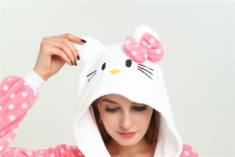 Пижама кигуруми Jamboo Китти Hello Kitty в горошек S (145-155 см) J400090 фото